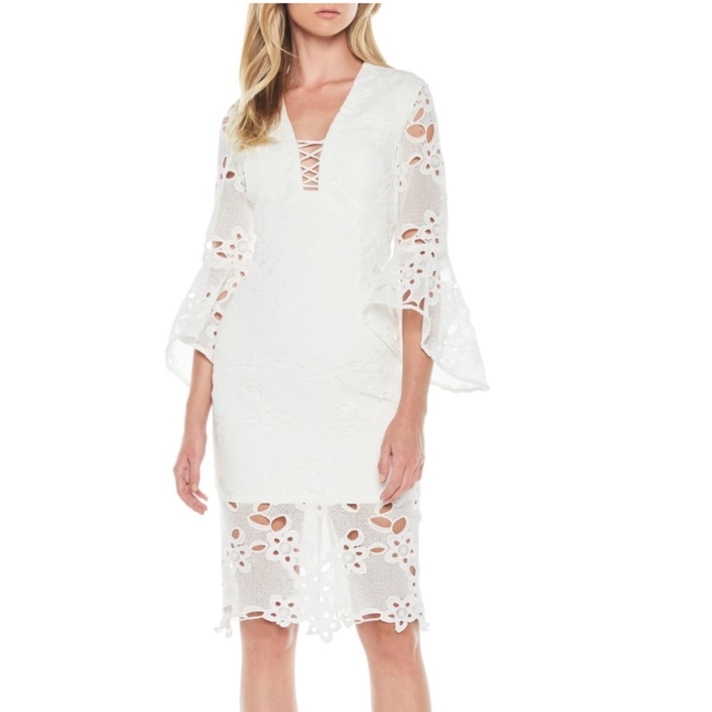 Bardot Women's Indra Lace Sheath White Dress